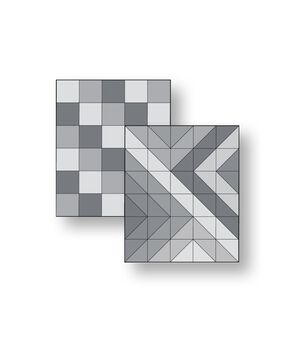 Two custom FLOR Design Studio area rug templates in black and white.